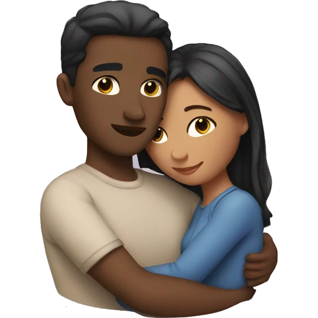 Couple cuddling  emoji