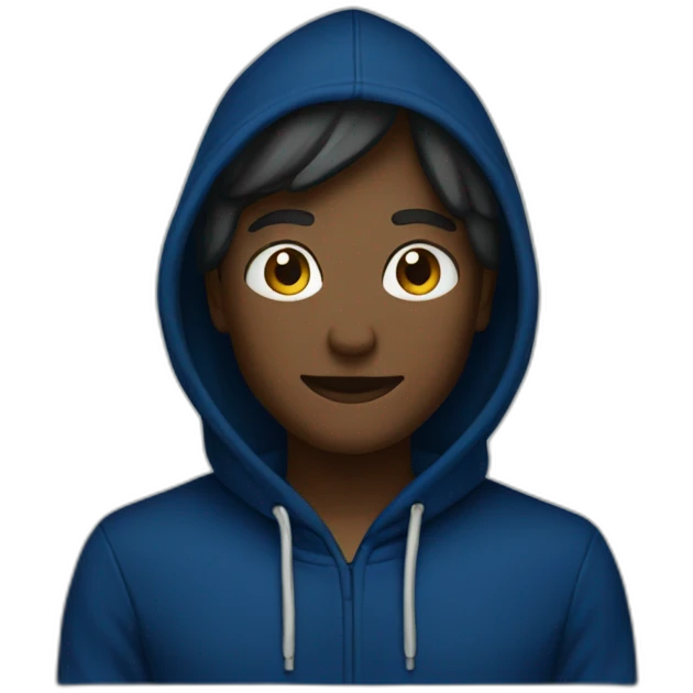dark blue hoodie front emoji