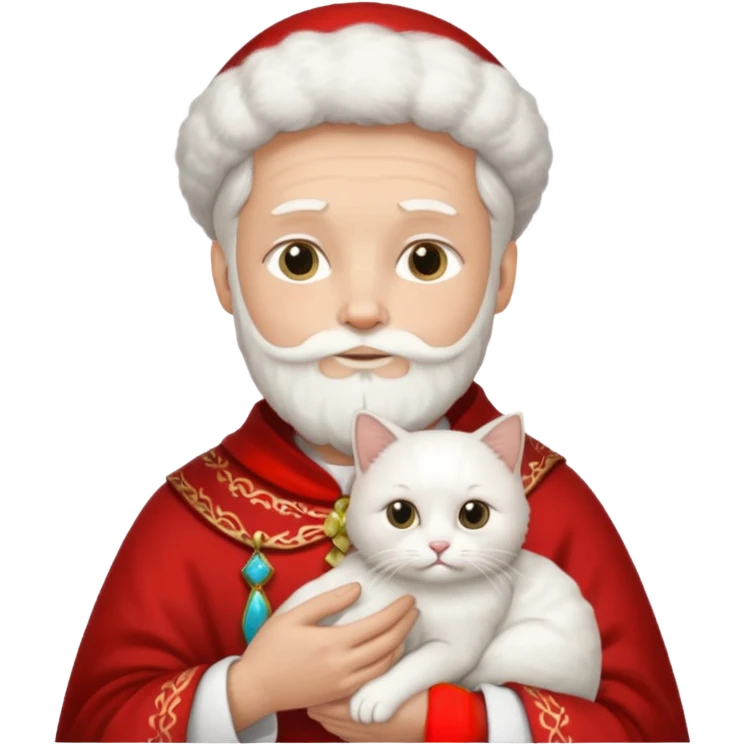 saint nicolaus maar hij houd een kat vast emoji