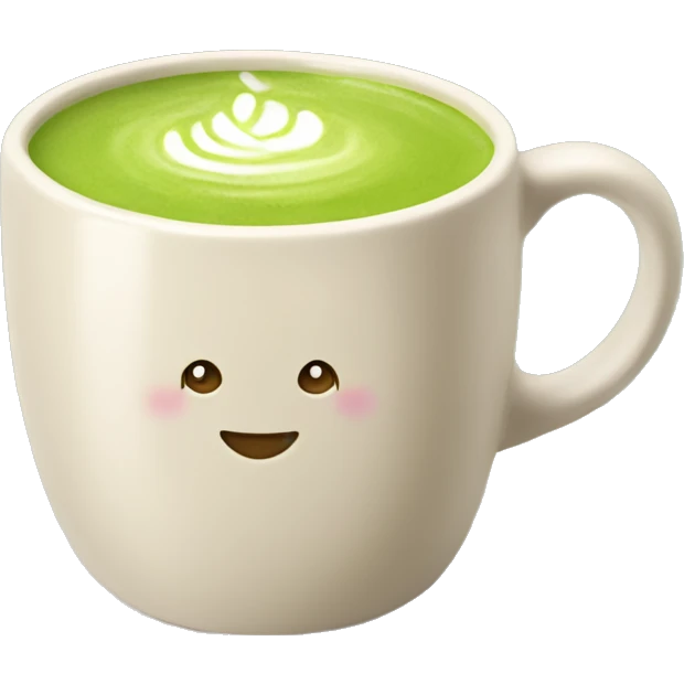 Matcha latte beige mug emoji