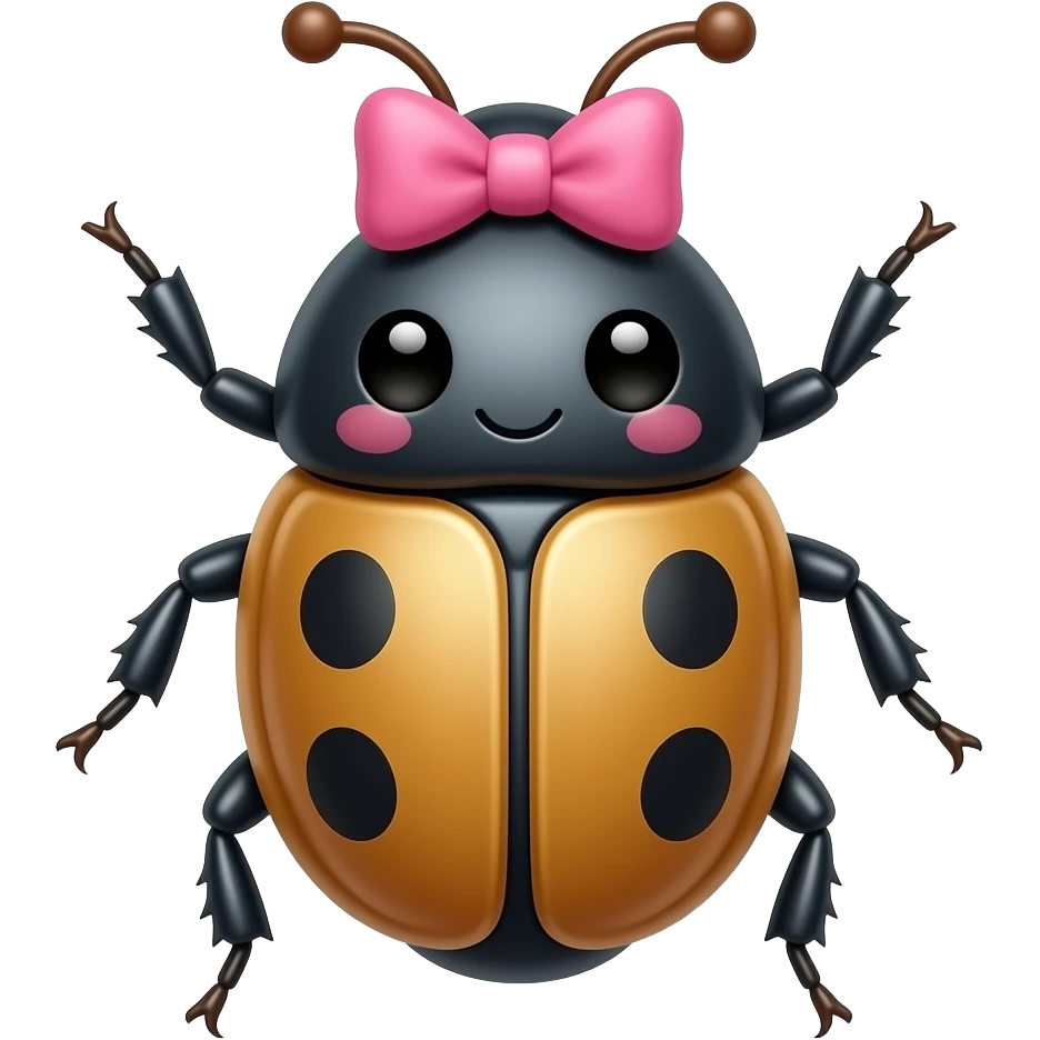 Can I have a beetle with a bow on his head? can it be cuter with a pink bow? emoji