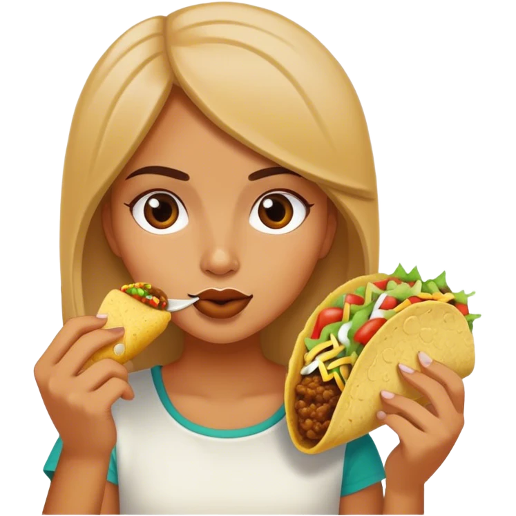 girl eating taco emoji