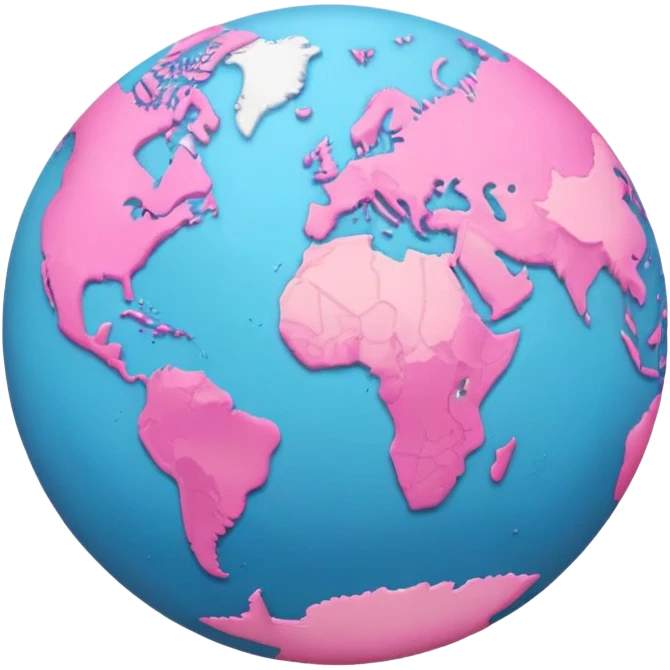 pink earth icon emoji