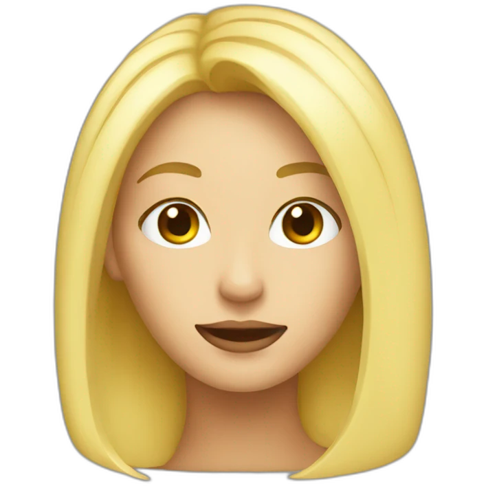 a blond woman face cam emoji