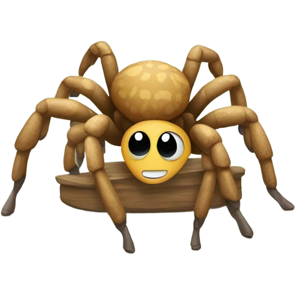 A tarantula wearing a bow with slippers and a scarf emoji