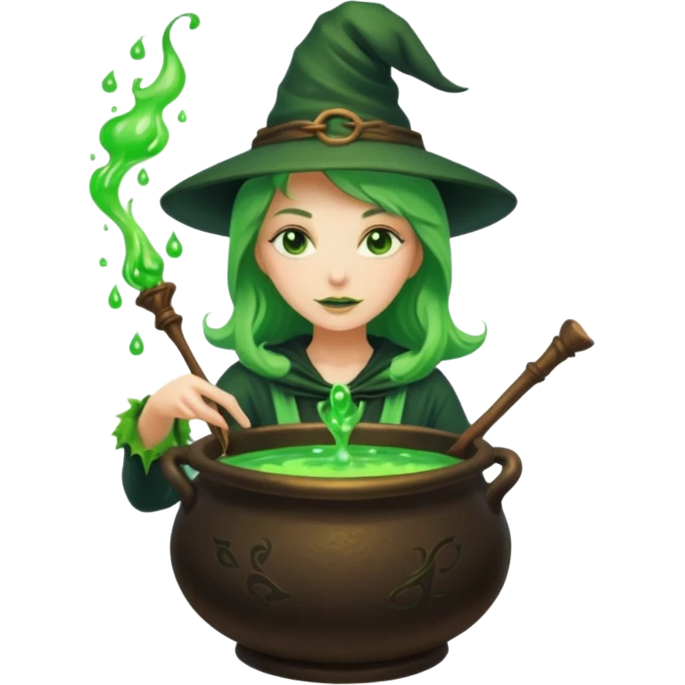 green witch cooking potion emoji