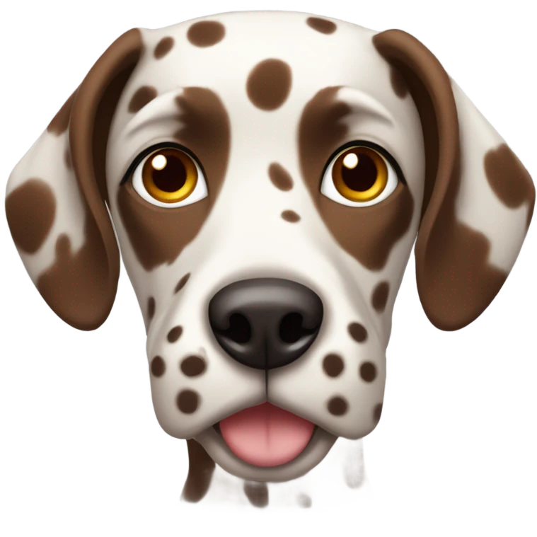 Face only Brown Dalmatian with fully brown ears emoji