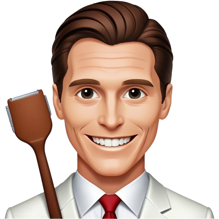 Patrick Bateman of American Psycho, smiling  emoji