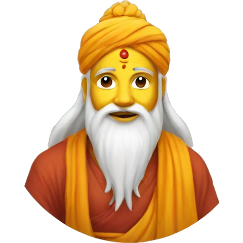 guru ji with face emoji
