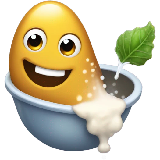 Slug  getting salt poured on it emoji