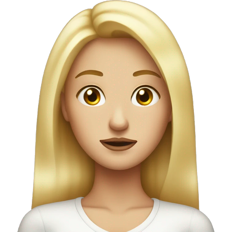 A blonde woman rolling her eyes emoji