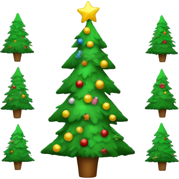 Modern Christmas tree emoji