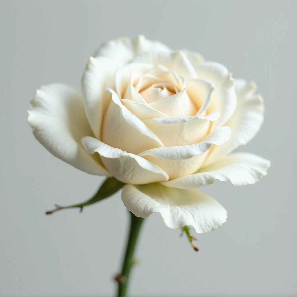realistic white rose, petals fluttering, transparent background, animated gif emoji