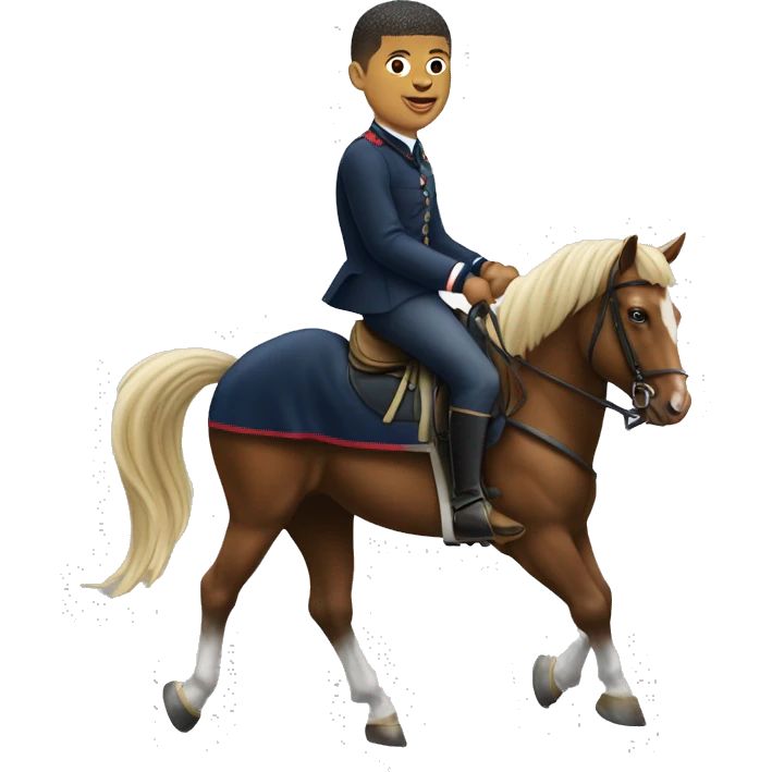 mbappé sur un cheval  emoji