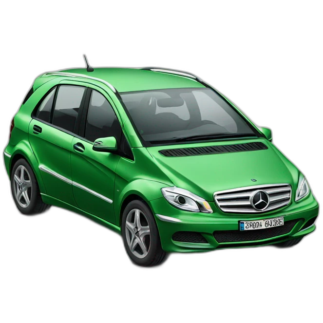 voiture electrique mercedes longue verte emoji
