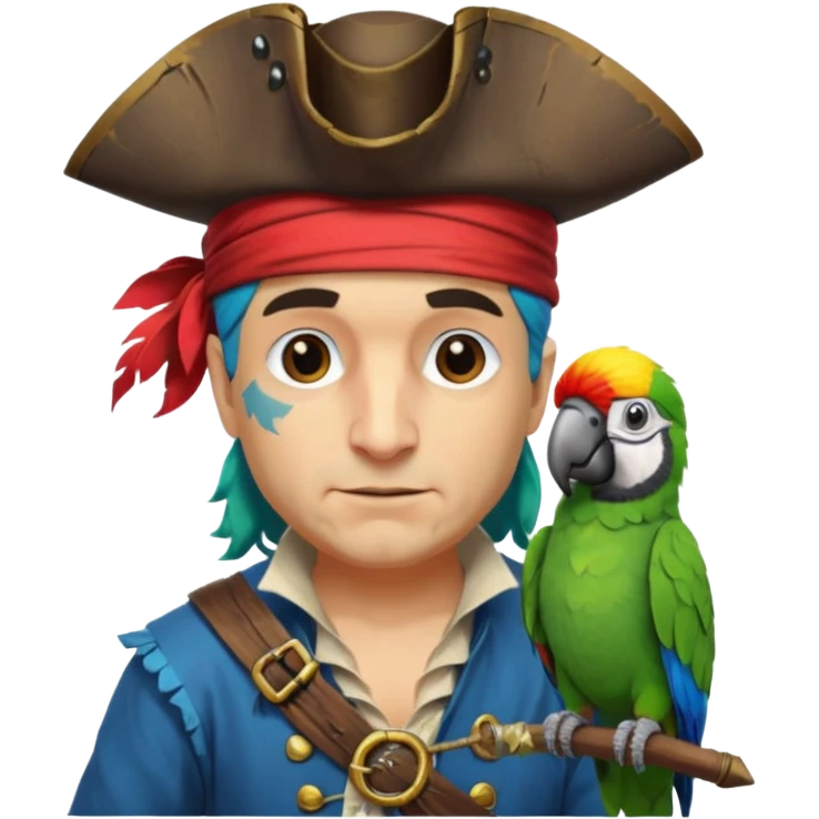 pirate and parrot emoji