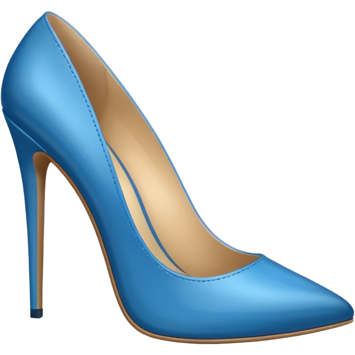 blue high-heeled shoes emoji