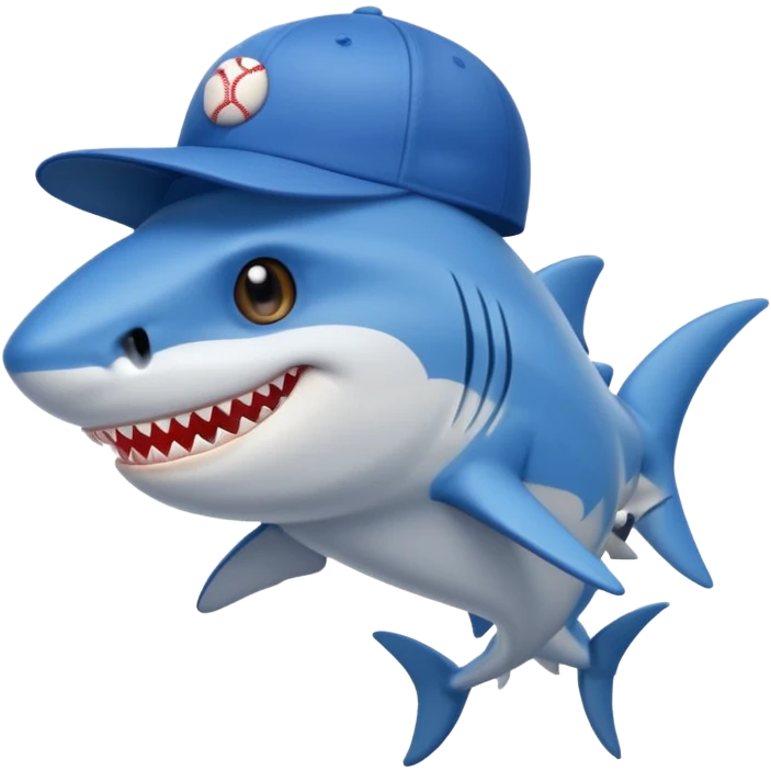 Shark with baseball attire emoji