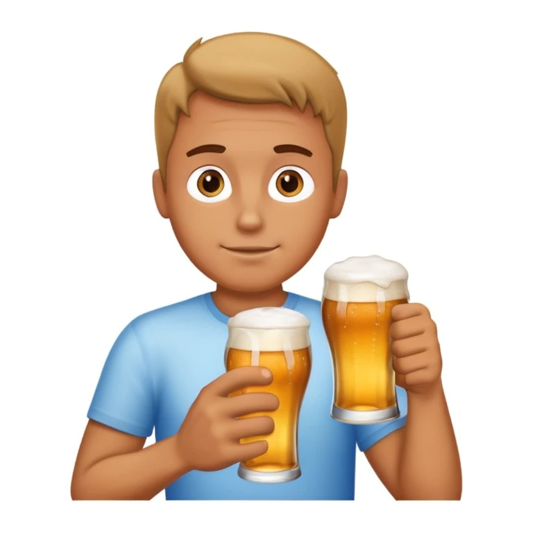 man and beer emoji
