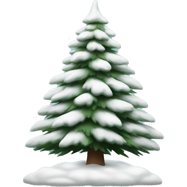  actual white fir christmas tree isolated.  emoji