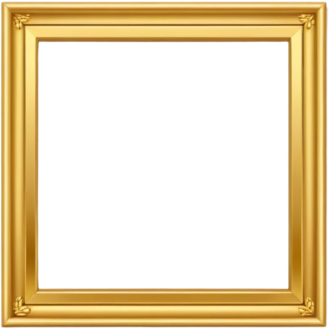 empty Square gold frame emoji