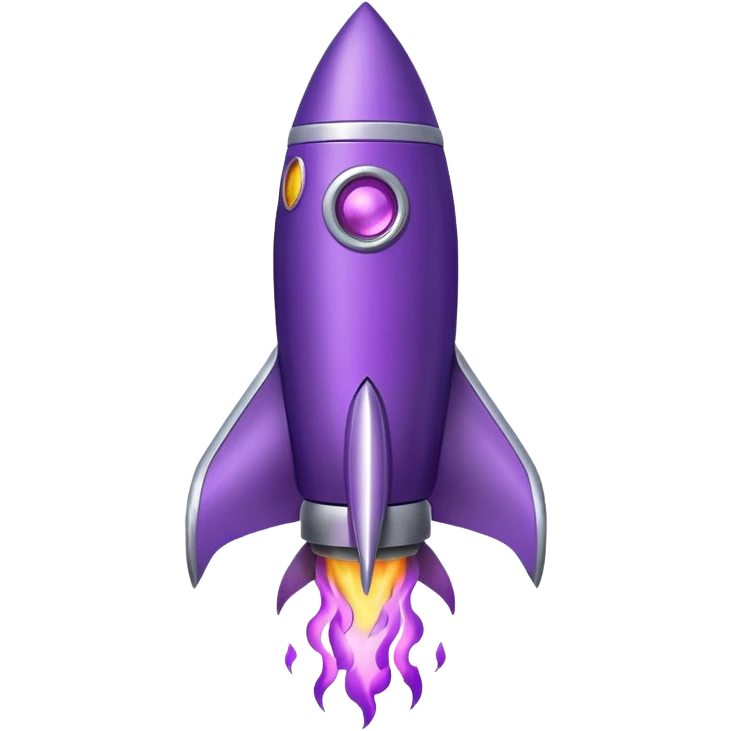 purple rocket purple flame emoji