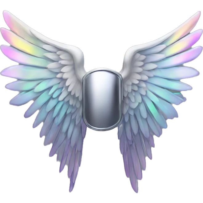 Chrome wings holographique emoji