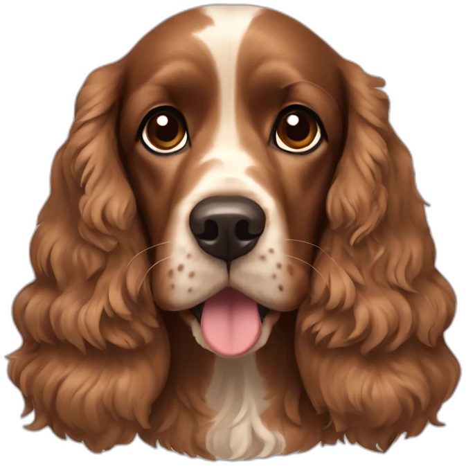 Cocker spaniel brown dog emoji