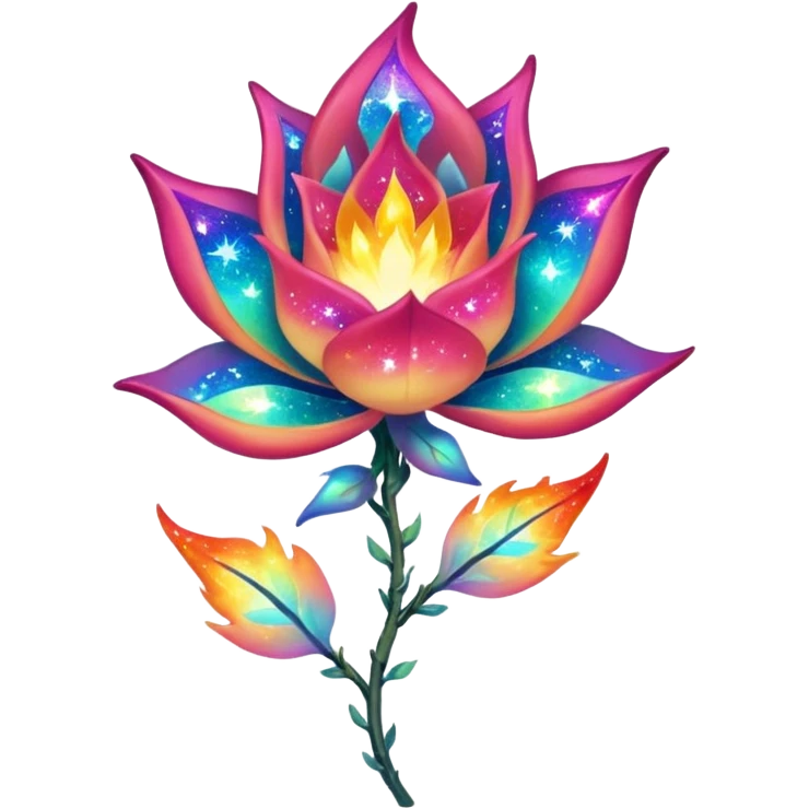 Elemental Forty Fiery Sparky Fierce Colorful Gradient Sparkly Nebular Starry Flaming Viney Rosey Rosy Vinal Dusky Aurorus-Amaura-Auroras-Pokémon-Fakémon-creature emoji