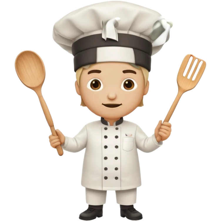 High resolution of   realistic full body chef distorted , no extra hybrid emoji