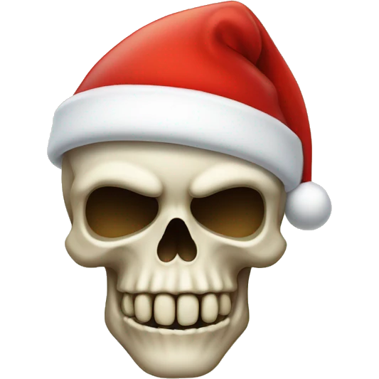 Skull with Santa hat emoji