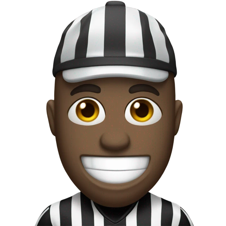 An NFL referee with the face of a donkey emoji