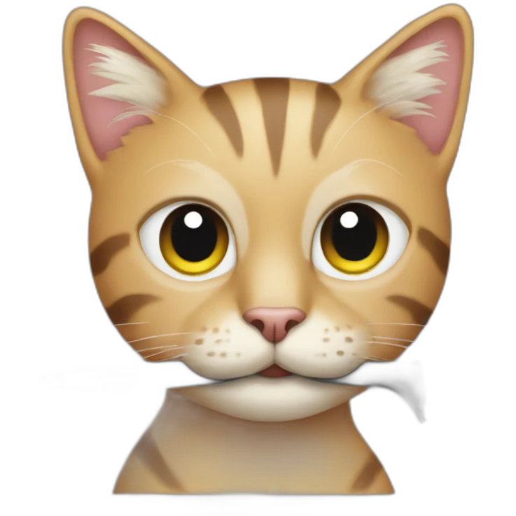 cat with scraper tool emoji