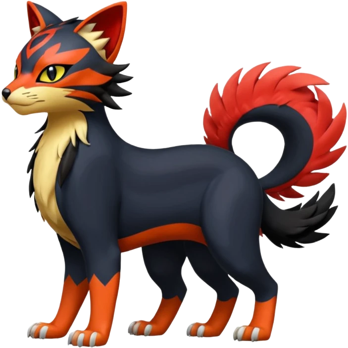Liepard-Nargacuga-Litten-Sprigatito-Pokémon-fusion-creature (full body) emoji
