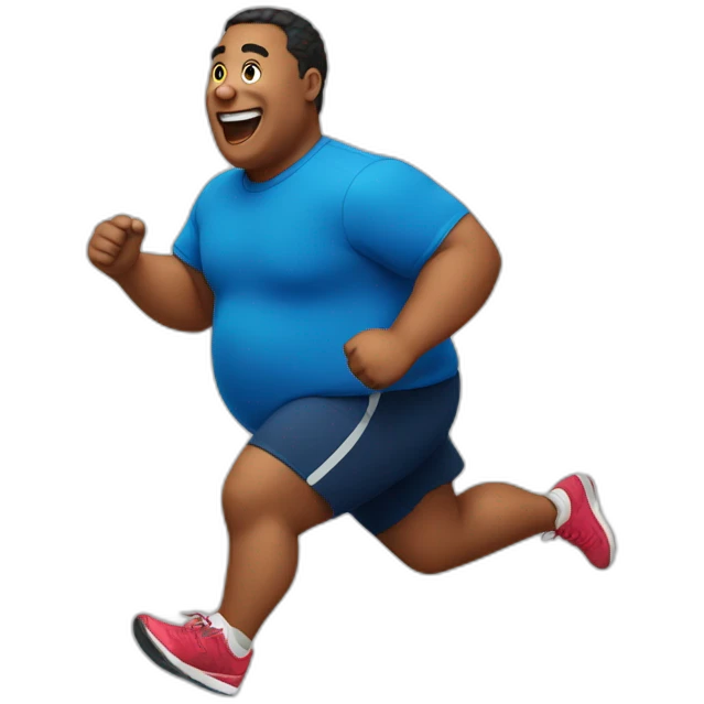 Fat running emoji