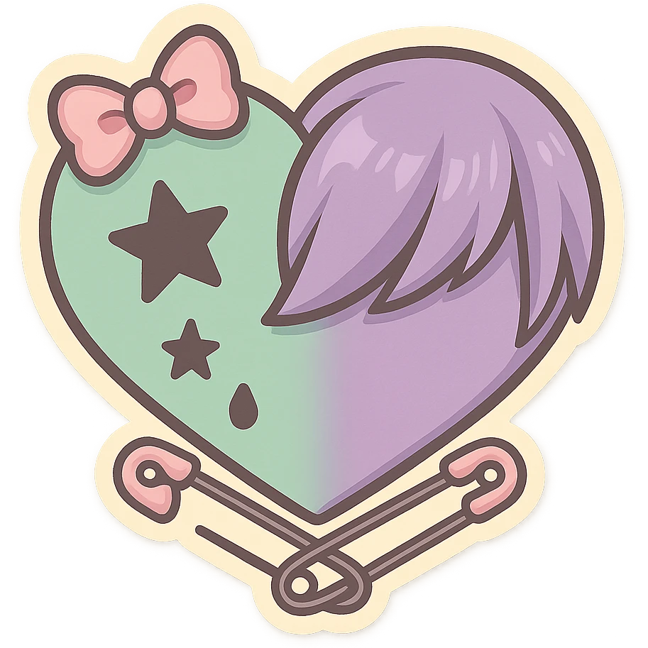 pastel emo objects, show one emoji