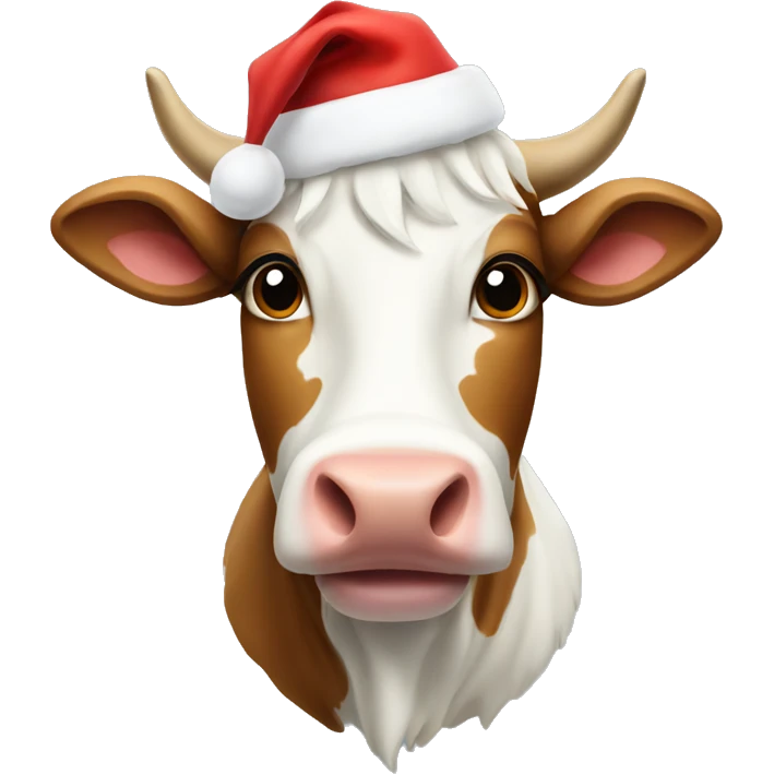 Christmas cow emoji