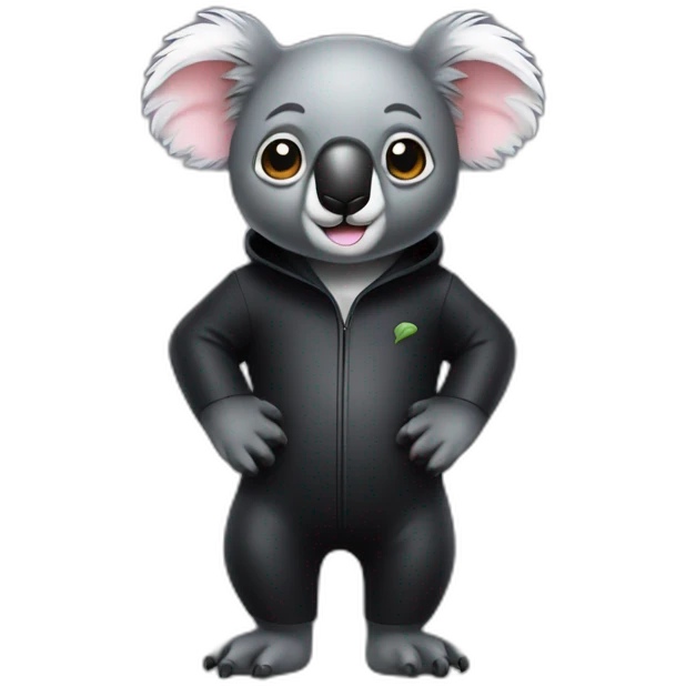 koala in black rubber suit emoji