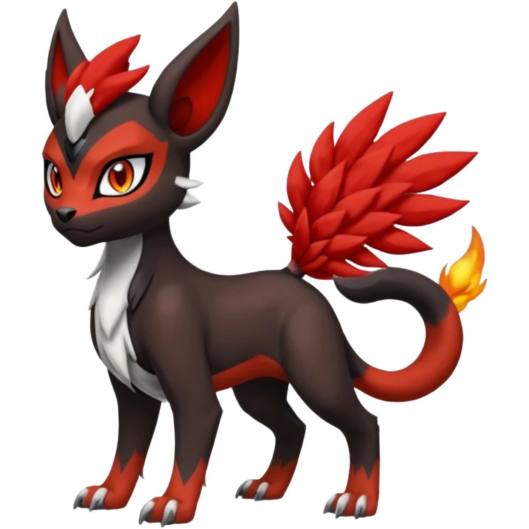 Handsome cool badass edgy Meloetta-Absol-Houndour-Litten-Guilmon-Giratina-Pokémon-Fakémon-fusion-hybrid-creature emoji