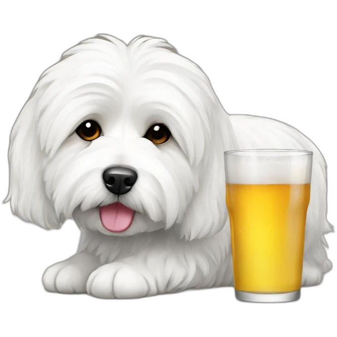 coton de tulear drinking emoji