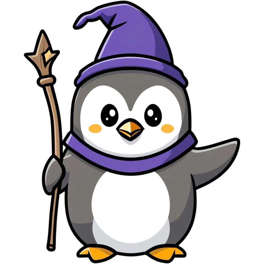 penguin wizard emoji