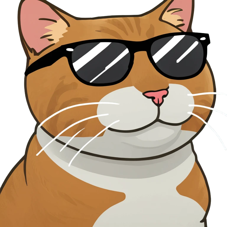 Cat with sunglasses emoji