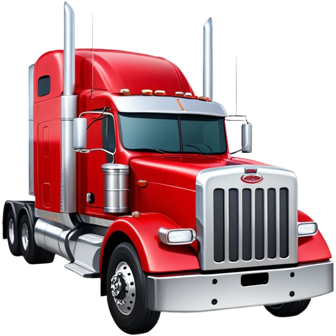 Peterbilt 18 wheeler trailer  emoji