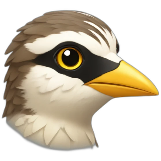 lark bird portrait emoji