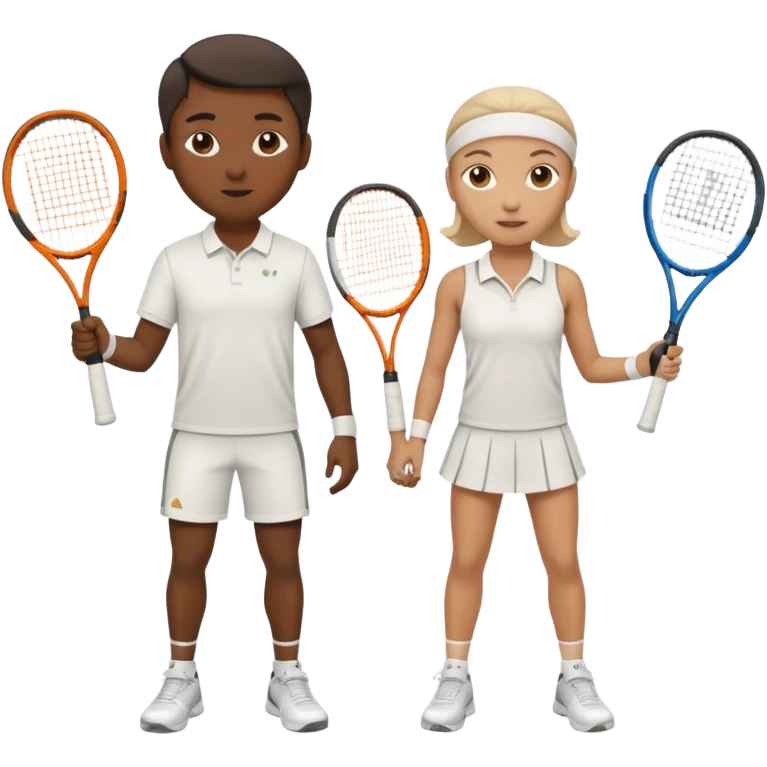 two tennis players emoji