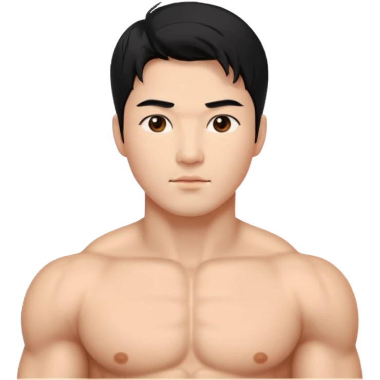 Koreli bir erkek ama çok yakışık lı ve kaslı saçı dümdüz emoji
