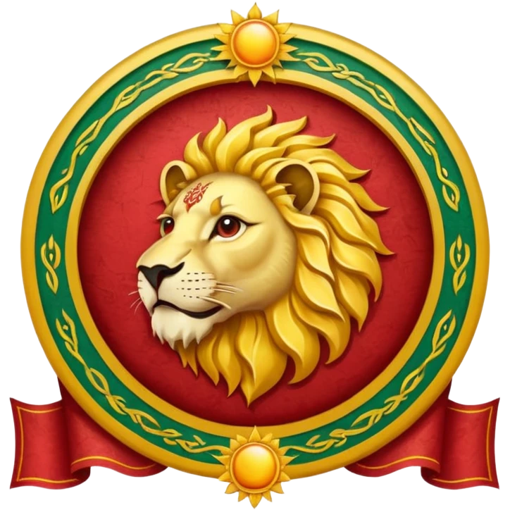 Iranian flag without الله just lion and sun flag emoji