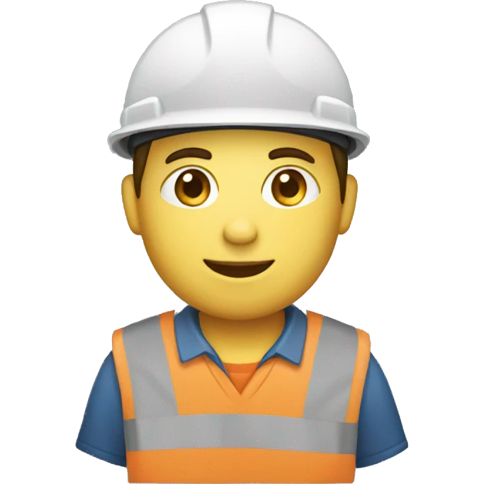 worker with construction case emoji