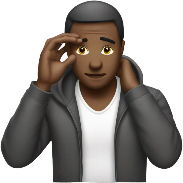 man with hand on foreheadhead emoji