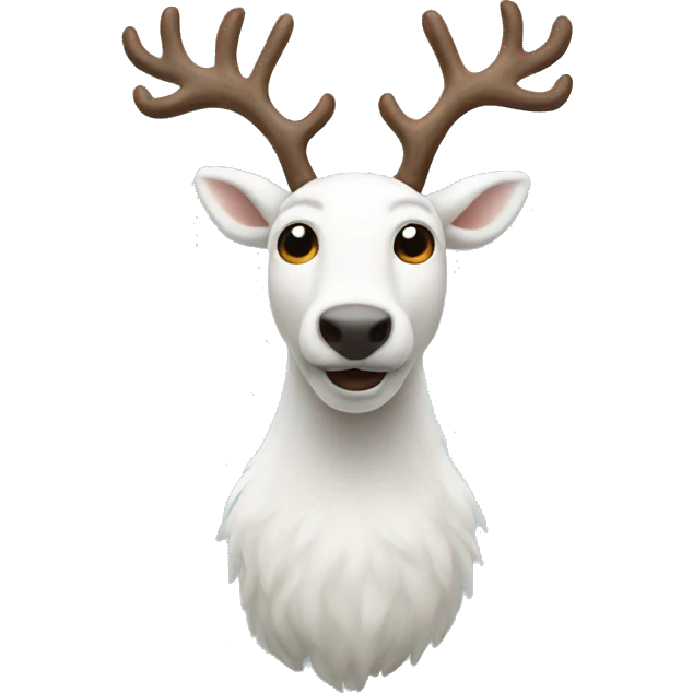 White raindeer emoji